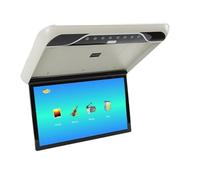 19 inch Car Roof Monitor MP5 LCD Flip Down Screen Overhead Multimedia Video Ceiling Display Build in FM Transmitter(Grey)