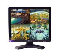 19 inch CCTV Security Monitor with BNC VGA HDMI AV Built-in Speaker 4:3 LCD Display with USB Media Player for Home Surveillance Camera STB PC
