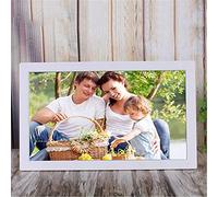 19-Inch Digital Photo Frame, 16:9 Hd Display, With Mp3 Video Player, Alarm Clock And Remote Control, Supports Usb/Sd Card - White