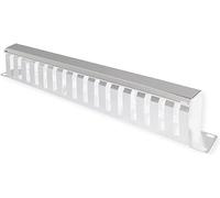 19 inch front plate 1 U with manoeuvring channel 40 x 80 mm, RAL 7035 light grey