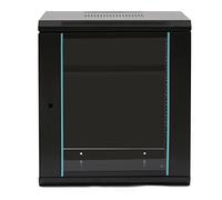 19 Inch Network Cabinet 12 U Black Server Rack Wall/Floor Mount Patch Panel Rack Ideal for Surveillance Rooms Offices Living Rooms Computer Rooms etc