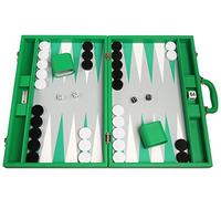 19-inch Premium Backgammon Set - Large Size - Green Board