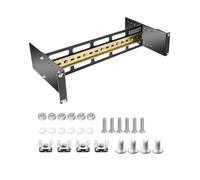 19 Inch Rack Mount DIN Rail Kit, Depth Adjustable Rackmount Din Rail Chassis 2U Adjustable with High Strength Metal for Media Converters, Ethernet Switch, Industrial PoE Switch&Power Supplies