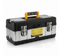 19 Inch Stainless Steel Heavy Duty Chest Storage Case Removable Tray Tool Box