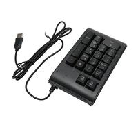 19 Keys Numeric Keypad, Wired USB Silence Number Pad with 3 Colors Backlit, U Shaped Design Slim Portable Financial Accounting Keyboard, for Laptop