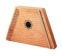 19 Metal Strings Lyre Harp, Bone Saddle Mahogany Lyre Harp With Tunning Wrench, Extract Strings, Manual And Gig Bag, Gift For Beginner Music Lovers Kids Adult