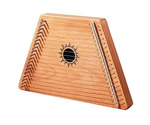 19 Metal Strings Lyre Harp, Bone Saddle Mahogany Lyre Harp With Tunning Wrench, Extract Strings, Manual And Gig Bag, Gift For Beginner Music Lovers Kids Adult