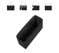 19 NeatThin Purse Organiser Insert, Nylon Surface and Silky Satin Lining, Fit for LV Gracefull PM Kelly 32 and More(Slender Meduim Black)