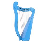 19 Nylon Strings Knee Harp, 24.4inch/62cm Height Solid Mahogany Wood, With Tuning Wrench, Carry Bag, Extra Strings, Music Score, Best Gift For Adult Kids Beginner (Color : Blue)