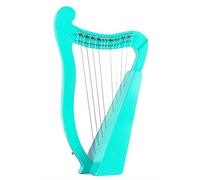 19 Nylon Strings Knee Harp, 24.4inch/62cm Height Solid Mahogany Wood, With Tuning Wrench, Carry Bag, Extra Strings, Music Score, Best Gift For Adult Kids Beginner (Color : Green)