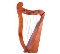 19 Nylon Strings Knee Harp, 24.4inch/62cm Height Solid Mahogany Wood, With Tuning Wrench, Carry Bag, Extra Strings, Music Score, Best Gift For Adult Kids Beginner (Color : Brown)