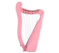 19 Nylon Strings Knee Harp, 24.4inch/62cm Height Solid Mahogany Wood, With Tuning Wrench, Carry Bag, Extra Strings, Music Score, Best Gift For Adult Kids Beginner (Color : Pink)