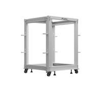 19" Open Rack 15U 600x600-1100 Adjustable Grey OR01-6115-S