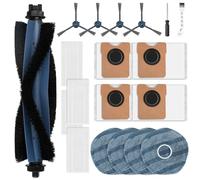 19 Pack Accessories for Eufy Omni C20 Robot Vacuum Cleaner, 1 Main Brush, 4 Dust Bags, 4 Mop Pads, 4 HEPA Filters, 4 Side Brushes, 1 Cleaning Brush, 1 Screwdriver