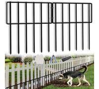 19 Pcs Animal Barrier Fence, No Digging Garden Fence Panels, Rustproof Metal Wire Border, Dogs Rabbits Blockers Ground Stakes Defense Fence for Outdoor Landscape Patio, Total 20.6ft(L) X 17inch(H)