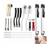 19 Pcs Crevice Cleaning Brush Set Gap Cleaning Tool Hard Bristle Double Ended Nylon Brushes with Scrapers for Narrow Corners Home Bathroom Kitchen Tile Grout Dirt Removal Accessories Kit