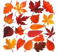 19 Pcs Fall Autumn Reflective Magnet Car Decorations Fall Magnets Fall Refrigerator Magnets Autumn Leaf Magnet Maple Leaf Magnets Waterproof Refrigerator Magnets for Fall Thanksgiving Day Car Decor