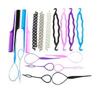 19 Pcs Hair Tail Tools Set for Bun French Braiders Bun Maker Braiding Tool Set for Women Girls Braiding Tools for Kids Women for Beginners Girls