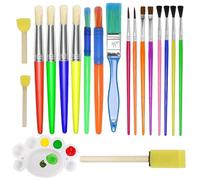 19 Pcs Paint Brushes Set, Painting Brushes Set with Paint Palettes Practical Art Paint Brush Sets, Beginners Aint Brushes Paint Brush (Suitable for People Aged 15 and Above)