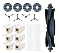 19 Piece Accessory Set for eufy Omni C20 Robot Vacuum Cleaner, 1 Roll Brush, 4 Filters, 4 Mop Pads, 4 Side Brushes, 6 Vacuum Bags
