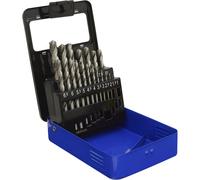 19 Piece Fully Ground HSS Drill Bit Kit - 1mm to 10mm Sizes - Split Point Tip Loops Multi One Size