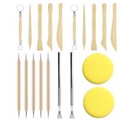 19 Piece Set Clay Tools, Sculpting Tools, Clay Modelling Tools, Wooden Modeling Clay Sculpting Tools, Pottery Tools Kit Wooden Clay Sculpting Tools Clay Modelling Tools for DIY Art Crafts