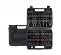 19-Piece Socket Wrench Set in Chrome Vanadium Steel, Hex Nut Drivers 6-19mm with 150mm Long Reach, Magnetic Adapter for Impact Drill and Auto Repair