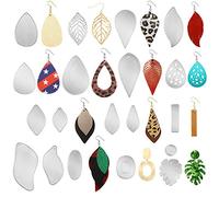 19 Pieces Earring Cutting Dies Leather Teardrop Earrings Die Cuts Leaf Shape Metal Die Cuts for Making DIY Crafts