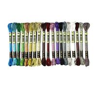 19 Pieces Metallic Embroidery Skein Threads Embroidery Thread Glitter Embroidery Thread Multicolor Knitting Thread