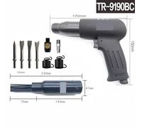 19 Pins Air Descaler Tool Kit Fits Air Chisel Hammer Removes Paint and Rust Scaler Kit Workshop Vehicles(C-19-needle Head)