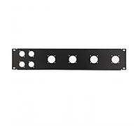 19" Rack 4 x XLR & 4 x SpeakON Faceplate 2U by Gear4music