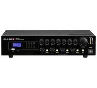 19" Rack-Mountable 5 Channel Mixer with 4 Zone 240W 100V PA Mixer Amplifier with USB/SD Media player