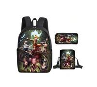 (19) School Children Anime Naruto Backpack for Boys Students 3 Pcs Set School Bag Shoulder Bag Pencil Case Naruto Uzumaki Travel