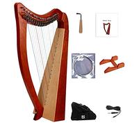 19-string harp, Chromatic key Irish Celtic harp with durable bag, tuning wrench, extra strings and support frame suitable for music lovers, beginners, children and adults (Size : Pickup Included)