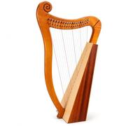 19-String Lyre Harp, Solid Mahogany Celtic Irish Lever Harp With 3-Hole Resonance Design, Tuning Wrench And Storage Bag