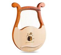 19 String Lyre Harp, Solid Wood Mahogany Body, Unique Patterns, Carved Phonetic Symbols, With Tuning Wrench, For Music Enthusiast Adult, Kids, Beginners (Size : C)