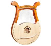 19 String Lyre Harp With Unique Patterns, Solid Wood Mahogany Harp, With Carry Bag Tuning Wrench String, Gift For Beginner Music Lovers Kids Adult