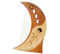 19 String Lyre Piano Solid Wooden Harp Portable Instrument Stringed Instrument Lyre Harp for Beginners