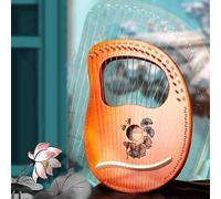 19 Strings Lyre Harp, Easy to Learn Lap Harp, Solid Mahogany Wooden Body Metal Strings Musical Instrument, Easy to Carry Instrument, for Adult/Beginners