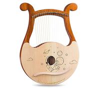 19 Strings Lyre Harp Portable, Mahogany/Spruce Stringed Instruments with Tuning Wrench, Spare String, Carry Bag,Easy to Tune Lightweight Lyre Harp Instruments for Beginners, Aduts, Kids, Children and/
