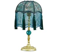 19" Tall Blue Farmhouse Table Lamp Bedroom Nightstand Lamp French European Country Rustic Table Lamp Single Floral Bedside Lamp Antique Desk End Lamp for Living Room Home House Office