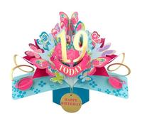 19 Today Happy 19th Birthday Pop-Up Greeting Card Love Kate's Pop Up Cards Her Design POP236MC19