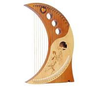 19-Tone Small Lyre Harp, Humanized Design Of The Moon Harps, Crescent Moon Wooden String Instrument, Lap Harp for Camping Traveling, Ancient Greece Style