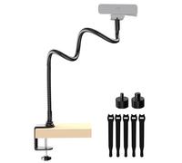 19" Webcam Stand, Upgraded Desk Clamp with Camera Gooseneck Arm Stand for Logitech Webcam BRIO 4K C920 C920s C922 C922x C925e C930 C930e C960 C615 NexiGo N60, Right Light, Cam with 1/4" Thread