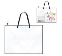 19 x 25 Inch Art Bag, Arts Portfolio Case Art Portfolio Chart Bag Transparent Handbag Files Tote Waterproof Handle Poster Organizer Storage Portfolios Case for Paintings,Homework,File Storage