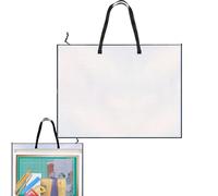 19 x 25 Inch Transparent Handbag Files, Art Portfolio Bag with Handle and Zipper, A2 Folder Portfolios Organizer for Artworks, Waterproof Art Portfolio Folder for Paintings, Homework, File Storage