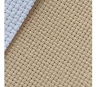 19" x 28" 18CT Counted Cotton Aida Cloth Cross Stitch Fabric (Khaki)