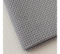 19" x 28" 18CT Counted Cotton Aida Cloth Cross Stitch Fabric (Light Steel Grey)
