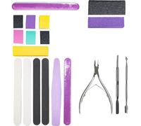 19 x Sponge Rubbing Set Nails Buffer and Nail Files Set Manicure Tool Nails Buffer Block Nails Care Tool Set