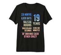 19 Years Married Funny 19th Wedding Anniversary Premium T-Shirt